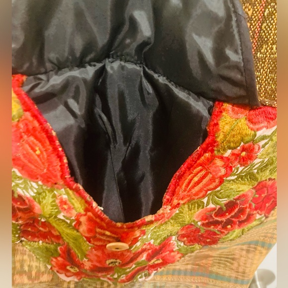 5 for $10: HANDMADE Floral Embroidered Shoulder Bag approx 12” x 14” - Picture 3 of 8